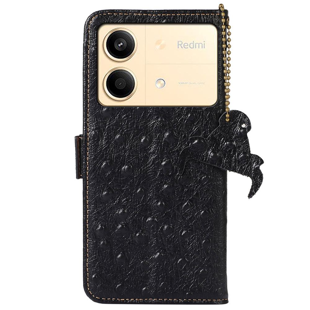 For Xiaomi Redmi Note 13R Pro 5G Wallet Case RFID Blocking Genuine Cow Leather Cover - Black For Xiaomi Redmi Note 13R Pro 5G Wallet Case RFID Blocking Genuine Cow Leather Cover - Black